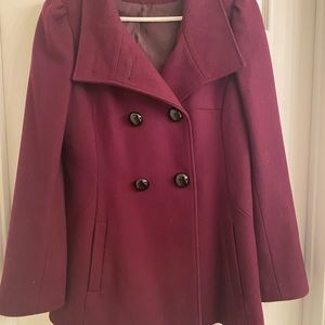 Maroon Peacoat